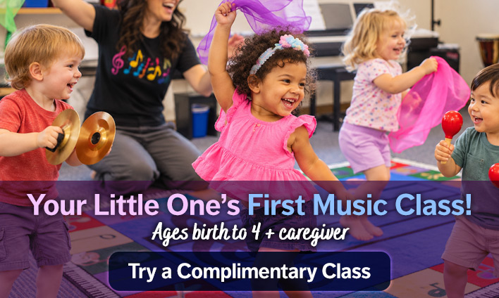 Register for your toddler's first complimentary music class